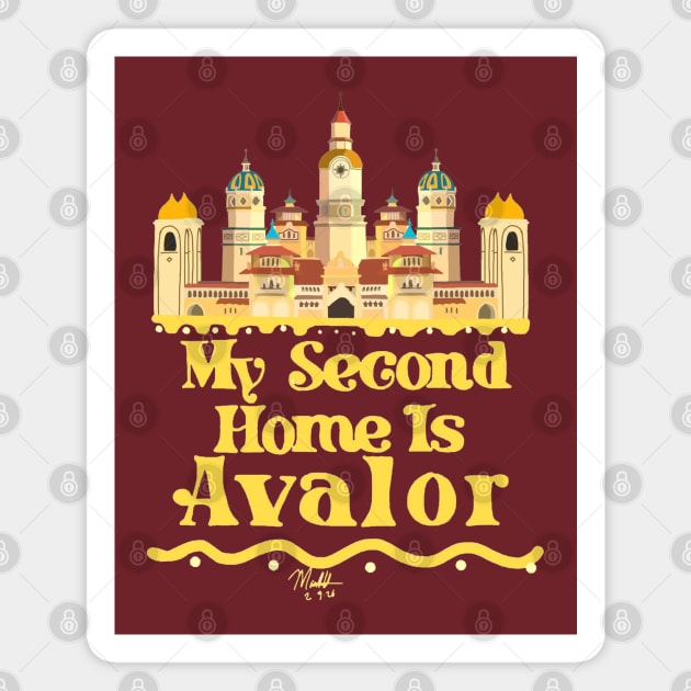 My Second Home Is Avalor Magnet by Whitelaw Comics